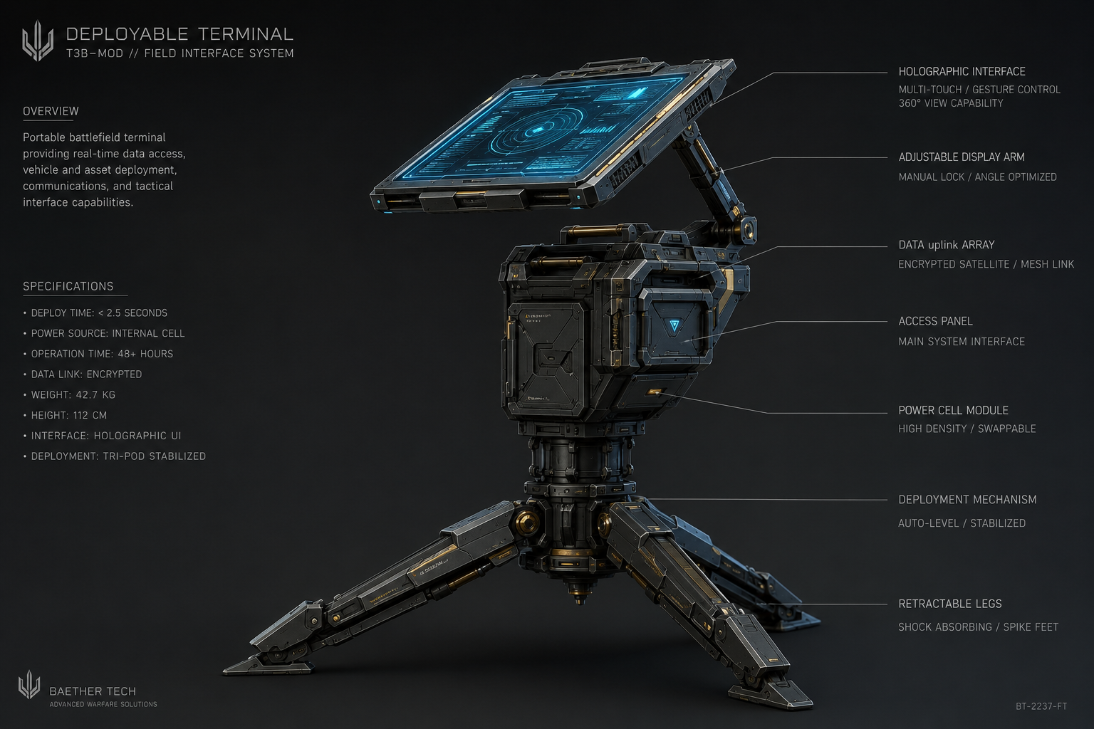 T3B-MOD deployable field terminal