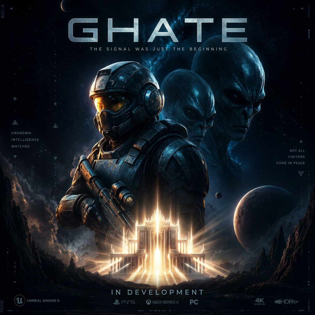 Ghate key art — not all visitors come in peace